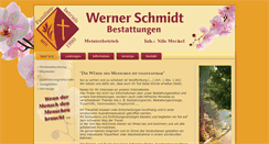 Desktop Screenshot of bestattungen-werner-schmidt.de